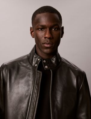 Мужские куртки Calvin Klein Lamb Leather Zip Jacket — фото 2