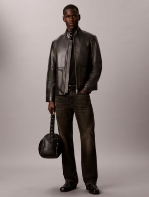 Мужские куртки Calvin Klein Lamb Leather Zip Jacket — фото 3