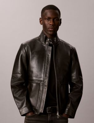 Мужские куртки Calvin Klein Lamb Leather Zip Jacket — фото 4
