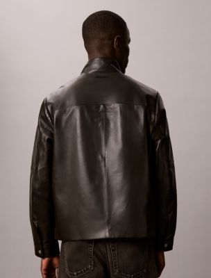 Мужские куртки Calvin Klein Lamb Leather Zip Jacket — фото 5