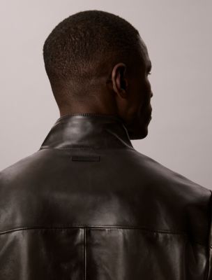 Мужские куртки Calvin Klein Lamb Leather Zip Jacket — фото 6