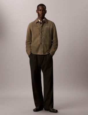 Мужские куртки Calvin Klein Suede Shirt Jacket — фото 4