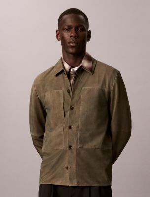 Suede Shirt Jacket, Bungee Cord