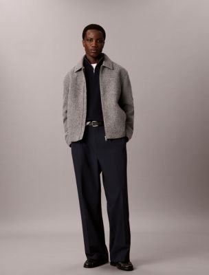 Мужская куртка Calvin Klein из букле-меланж на молнии, цвет: Серый меланжевый — фото 2