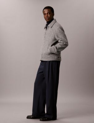 Мужская куртка Calvin Klein из букле-меланж на молнии, цвет: Серый меланжевый — фото 4