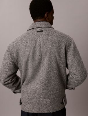 Мужская куртка Calvin Klein из букле-меланж на молнии, цвет: Серый меланжевый — фото 5