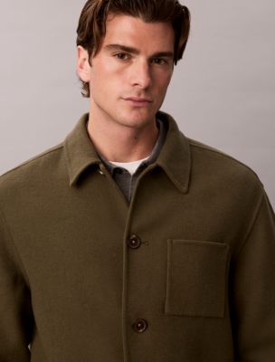 Double-Faced Wool Blend Chore Jacket - thumbnail 4