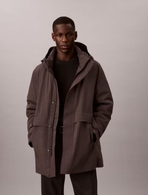 Heathered Puffer Jacket, Charcoal Heather