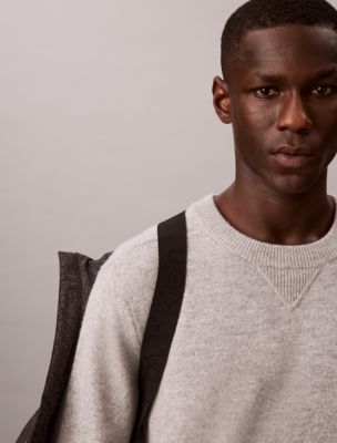 Мужская пуховая куртка Calvin Klein свободного кроя с принтом в елочку, цвет: Угольный меланжевый — фото 6