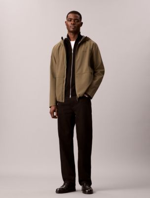 Tech Shell Hooded Jacket, Olive Night
