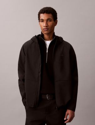 Tech Shell Hooded Jacket, Black