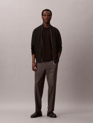 Wool Blend Tapered Pants, Volcanic Ash