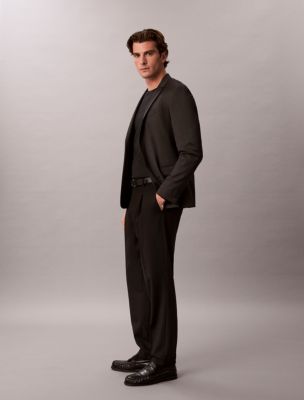 Мужские брюки Calvin Klein Tapered Pleated Wool Blend Pants — фото 2