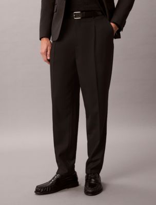Мужские брюки Calvin Klein Tapered Pleated Wool Blend Pants — фото 3