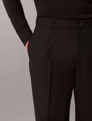 Мужские брюки Calvin Klein Tapered Pleated Wool Blend Pants — фото 4