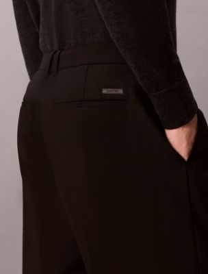 Мужские брюки Calvin Klein Tapered Pleated Wool Blend Pants — фото 5