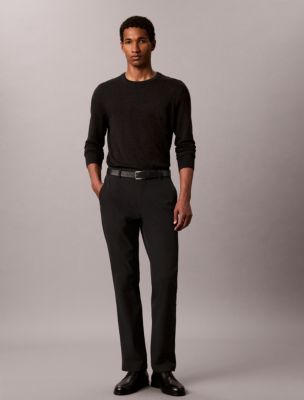 Tech Straight Trousers, Black