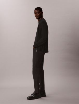 Мужские брюки Calvin Klein Slim Tech Dobby 5-Pocket, цвет: Чёрный — фото 2
