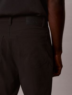 Мужские брюки Calvin Klein Slim Tech Dobby 5-Pocket, цвет: Чёрный — фото 5