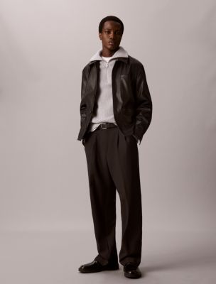 Мужской свитер Calvin Klein Cotton Wool Quarter Zip, цвет: Серый меланжевый — фото 2