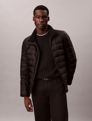 Мужская куртка Calvin Klein Lightweight Nylon Emblem Logo, цвет: Чёрный — фото 1