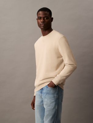 Washed Terry Classic Sweatshirt, White Pepper