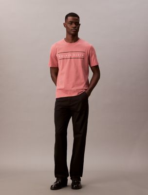 Stripe Logo Graphic Classic T-Shirt, Light Mahogony