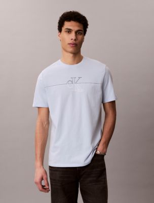 Monogram Line Graphic Classic T-Shirt, Breezy Blue 