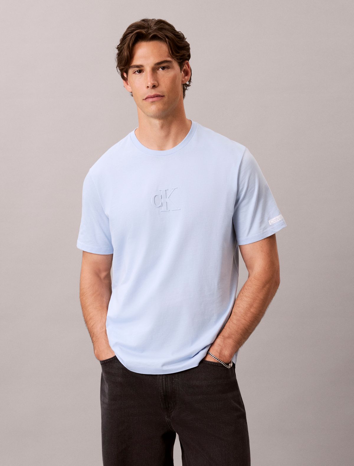 Embossed Monogram Logo Tee