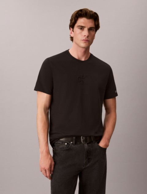 Мужские футболки Calvin Klein Embossed Monogram Logo Tee