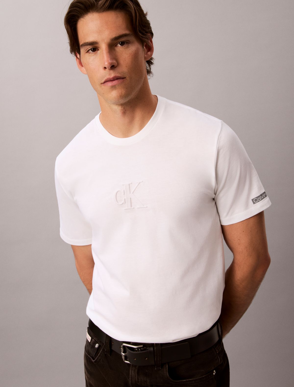 Embossed Monogram Logo Tee