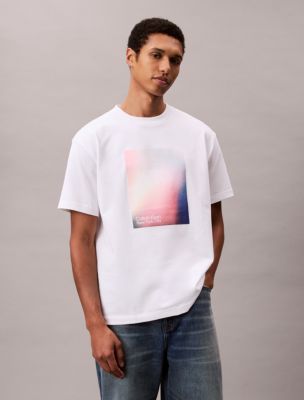 Washed Print Logo Relaxed T-Shirt, Brilliant White