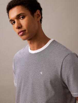 Smooth Cotton Stripe Classic T-Shirt, Dark Sapphire