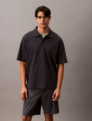 Chainstitch Relaxed Polo Shirt, India Ink