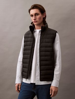 Nylon Puffer Vest, Black