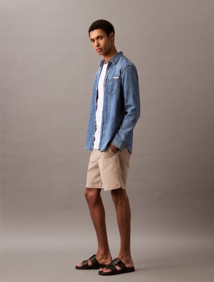 Slim Chino Shorts, Vintage Khaki