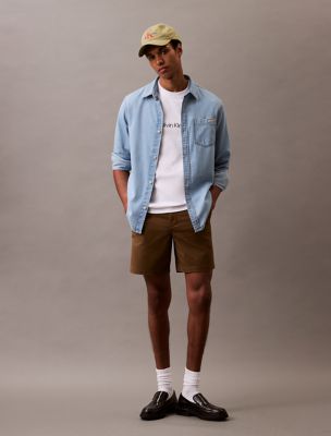 Slim Chino Shorts, Beech