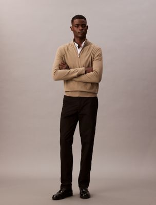 Standard Straight Chino Pants, Black