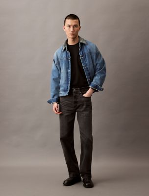90s Straight Jeans, Black Fog