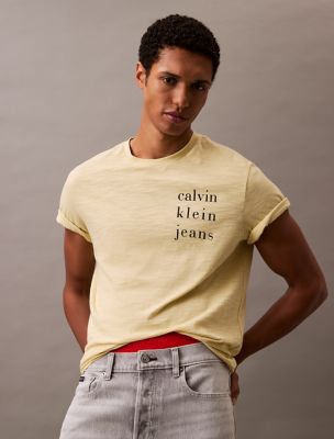 Spaced Logo Graphic Classic T-Shirt, Hay