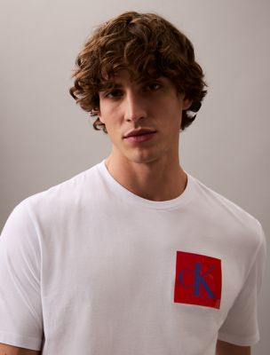 Monogram Logo Box Graphic Classic T-Shirt, Brilliant White