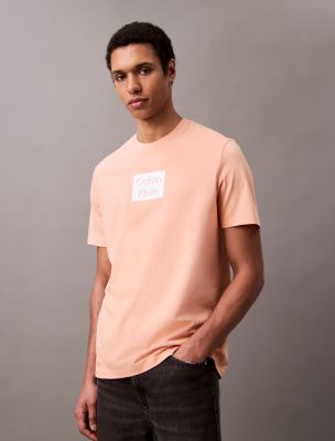 Box Logo Graphic Classic T-Shirt , Peach