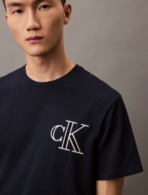 Varsity Monogram Logo Patch T-Shirt | Calvin Klein