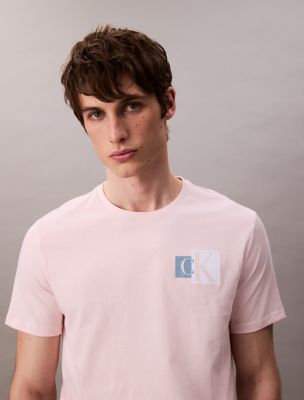 Contrast Box Logo Graphic Classic T-Shirt, Crystal Pink