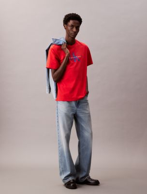Monogram Logo Tee, Red  Alert