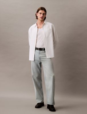 Baggy Fit Jeans, Light Crescent