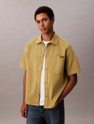 Utility Relaxed Button-Down Shirt , Cedar
