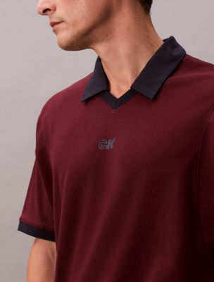 Мужские рубашки Calvin Klein Sport Monogram Logo Classic Polo Shirt — фото 2