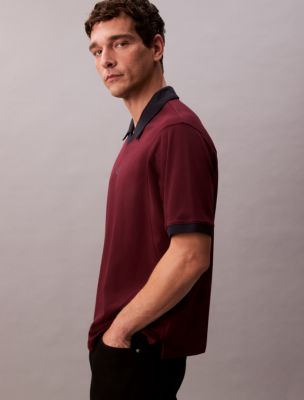 Мужские рубашки Calvin Klein Sport Monogram Logo Classic Polo Shirt — фото 4