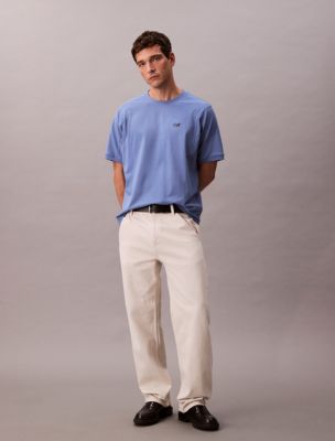 Мужская футболка Calvin Klein Cooling Pique Logo Graphic Relaxed, цвет: Синий — фото 3